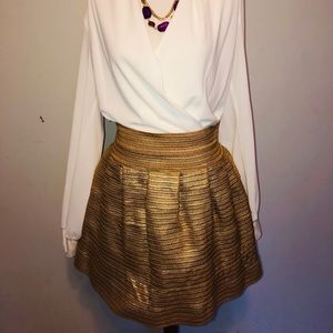 Gold High Waist Skirt